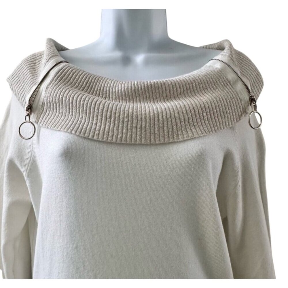 No Boundaries Womens Medium Off-White Sweater Dress - Picture 6 of 10